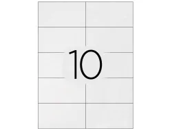 Étiquette adhésive q-connect 105x57mm coins droits imprimante jet d'encre laser copieur boîte 100 feuilles 1000 unités