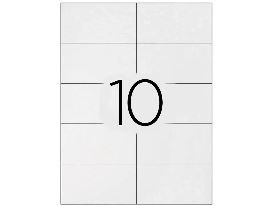 Étiquette adhésive q-connect 105x57mm coins droits imprimante jet d'encre laser copieur boîte 100 feuilles 1000 unités