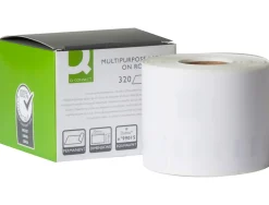 Étiquette adhésive q-connect 54x70mm compatible dymo 99015 boîte 320 unités
