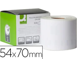 Étiquette adhésive q-connect 54x70mm compatible dymo 99015 boîte 320 unités
