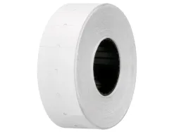 Étiquette adhésive q-connect pour étiqueteuse 1 ligne 8 chiffres format 21x12mm coloris blanc rouleau 1000 unités