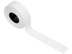 Étiquette adhésive q-connect pour étiqueteuse 1 ligne 8 chiffres format 21x12mm coloris blanc rouleau 1000 unités