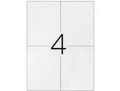 Étiquette adhésive q-connect 105x148.5mm coins droits imprimante jet d'encre laser copieur boîte 100 feuilles 400 unités