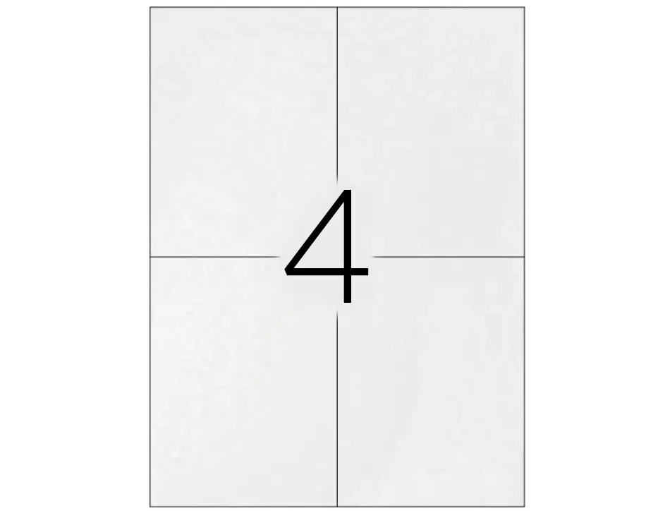 Étiquette adhésive q-connect 105x148.5mm coins droits imprimante jet d'encre laser copieur boîte 100 feuilles 400 unités