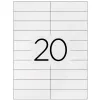 Étiquette adhésive q-connect 105x29mm coins droits imprimante jet d'encre laser copieur boîte 100 feuilles 2000 unités