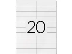 Étiquette adhésive q-connect 105x29mm coins droits imprimante jet d'encre laser copieur boîte 100 feuilles 2000 unités