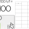 Étiquette adhésive q-connect 70x42mm coins droits imprimante jet d'encre laser copieur boîte 100 feuilles 2100 unités
