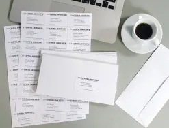 Étiquette adhésive q-connect 70x42mm coins droits imprimante jet d'encre laser copieur boîte 100 feuilles 2100 unités