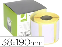Étiquette adhésive q-connect 38x190mm compatible dymo 99018 boîte 110 unités