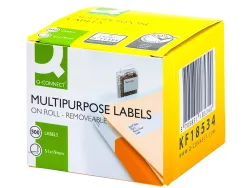 Étiquette adhésive q-connect 27,5x51mm compatible dymo 11355 détachable boîte 500 unités