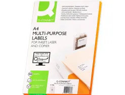 Étiquette adhésive q-connect 99.1x67.7mm coins arrondis imprimante jet encre laser copieur boîte 100 feuilles 800 unités