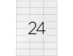 Étiquette adhésive q-connect 70x35mm coins droits imprimante jet d'encre laser copieur boîte 100 feuilles 2400 unités
