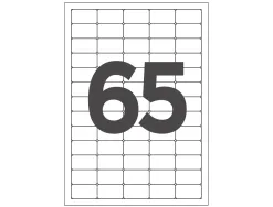 Étiquette adhésive q-connect 38.1x21.2mm coins arrondis imprimante jet d'encre laser copieur 100 feuilles 6500 unités
