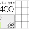 Étiquette adhésive q-connect 70x36mm coins droits imprimante jet d'encre laser copieur boîte 100 feuilles 2400 unités