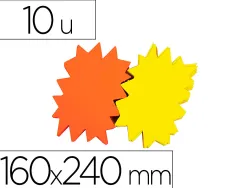 Étiquette affichage apli agipa éclaté effaçable carton fluo 780g 160x240mm 10 unités