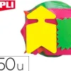 Étiquette affichage apli agipa éclaté non effaçable 120x160mm carton fluo 780g assortiment jaune/orange lot 50 unités