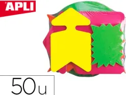 Étiquette affichage apli agipa éclaté non effaçable 120x160mm carton fluo 780g assortiment jaune/orange lot 50 unités