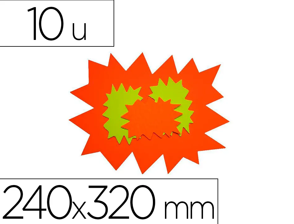 Étiquette affichage apli agipa éclaté effaçable carton fluo 780g 240x320mm 10 unités