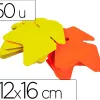 Étiquette affichage apli agipa flèche non effaçable 12x16cm carton fluo jaune/orange 780g lot 50 unités