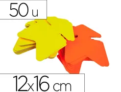 Étiquette affichage apli agipa flèche non effaçable 12x16cm carton fluo jaune/orange 780g lot 50 unités