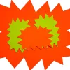 Étiquette affichage apli agipa éclaté non effaçable 80x120mm carton fluo 780g assortiment jaune/orange lot 50 unités