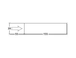 Étiquette affranchissement techmay simple 155x39mm boîte 1000 unités