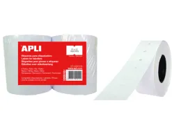 Étiquette apli agipa pour pince permanente format 21x12mm coloris blanc rouleau 1000 unités lot de 6
