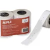 Étiquette apli agipa pour pince enlevable format 21x12mm coloris blanc rouleau 1000 unités lot de 6