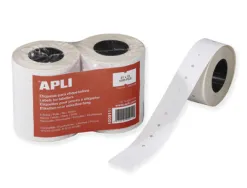 Étiquette apli agipa pour pince enlevable format 21x12mm coloris blanc rouleau 1000 unités lot de 6