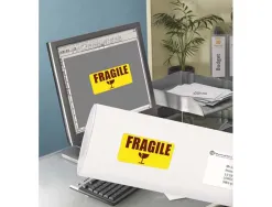 Étiquette couleur avery enlevable sans trace compatible toute imprimante idéale classement 63,5x33,9mm 480 unités jaune