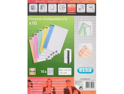 Étiquette l'oblique en bristol pour dossiers az armoires étiquettes nº9 coloris assortis pack 10 planches