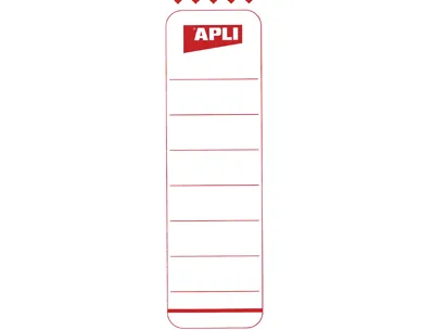 Étiquette opaque apli agipa dos classeur 60x190mm pochette 10 unités