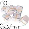 Étiquettes apli-agipa textiles perforées 224g cadres et lignes bleus 30x37mm boîte de 1000u