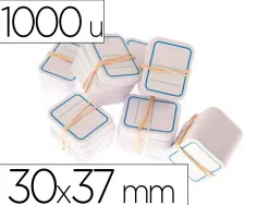 Étiquettes apli-agipa textiles perforées 224g cadres et lignes bleus 30x37mm boîte de 1000u