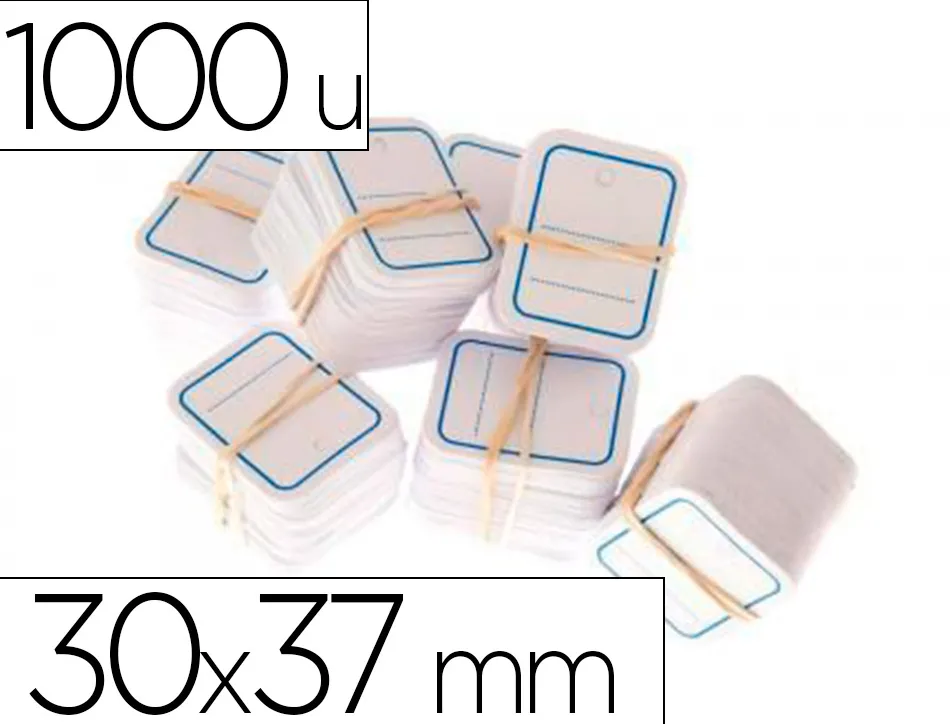 Étiquettes apli-agipa textiles perforées 224g cadres et lignes bleus 30x37mm boîte de 1000u