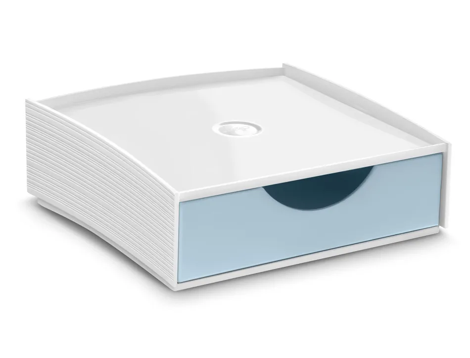Tiroir rangement cep first ps 186x185x64mm coloris bleu pale