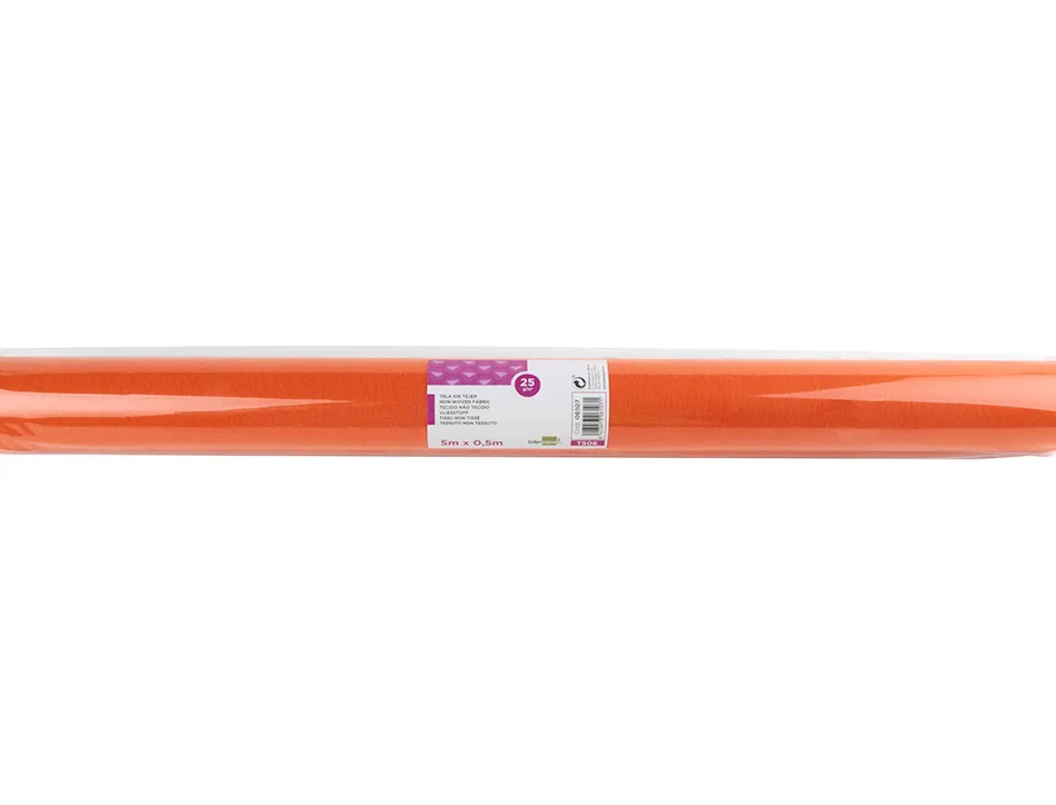 Tissu non tissé liderpapel costumes accessoires chemin de table rouleau 0.42x5m coloris orange