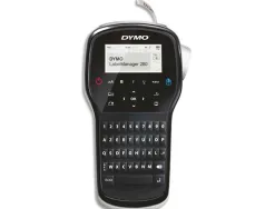 Titreuse dymo label manager 280p clavier azerty 3 polices 6 tailles 7 styles 8 bordures 222 symboles 190x89x240mm