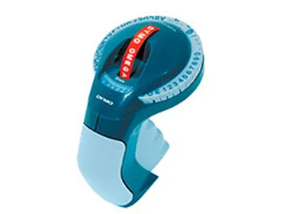 Titreuse dymo omega poignée soft-gripsm 49 caractères hauteur impression 3.7mm découpe manuelle sans pile rubans 9mm