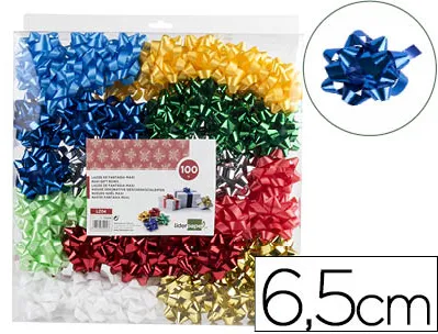Étoile adhésive liderpapel fantaisie format maxi largeur étoile 6.5cm coloris métallisé