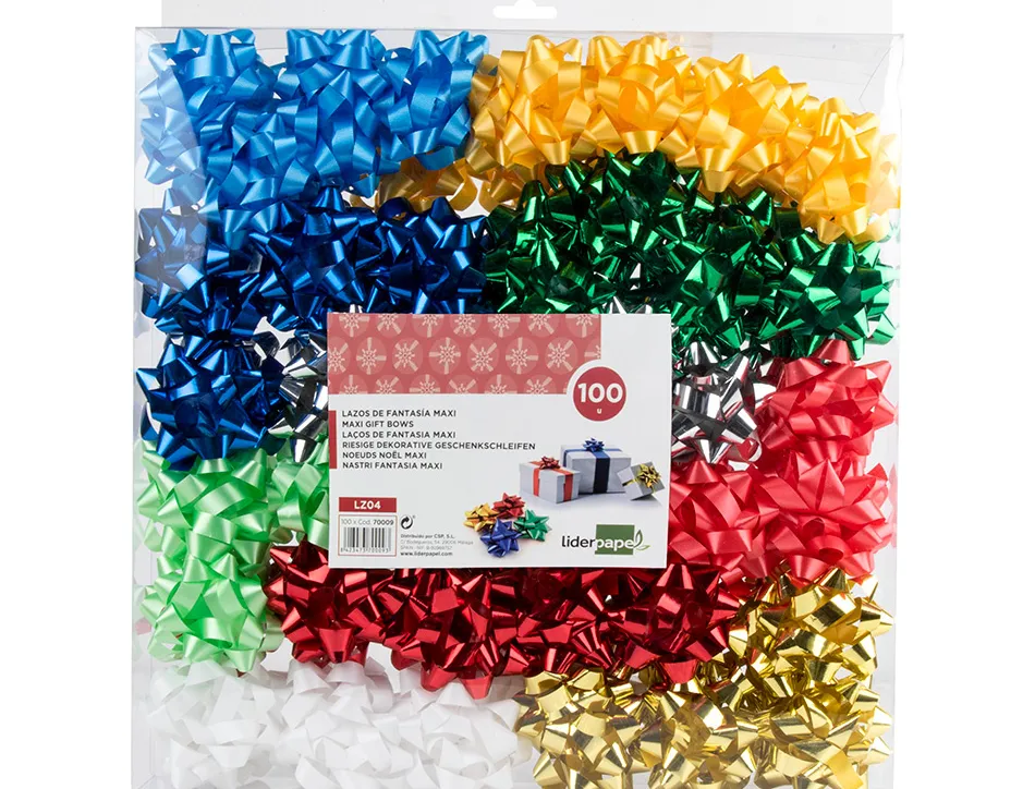 Étoile adhésive liderpapel fantaisie format maxi largeur étoile 6.5cm coloris métallisé
