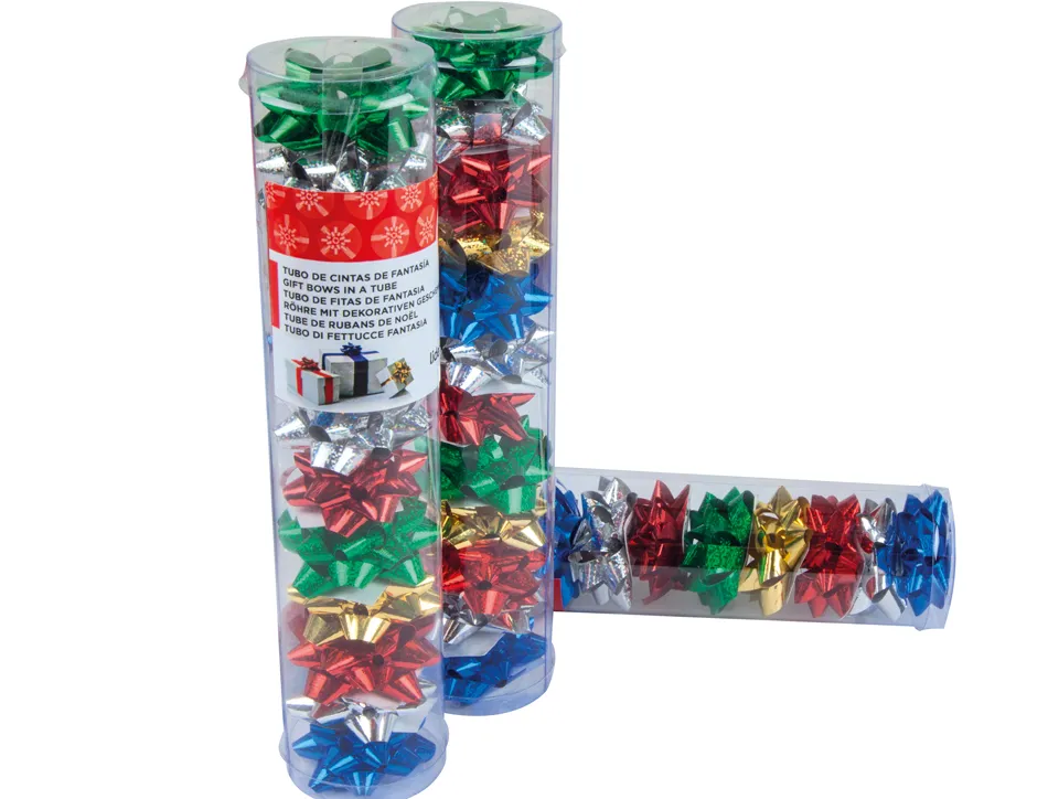 Étoile adhésive liderpapel fantaisie petit format largeur étoile 4cm tube de 12 unités coloris assortis