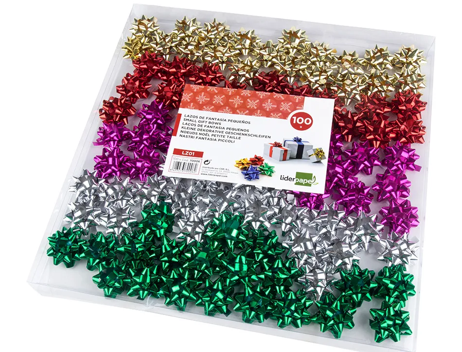 Étoile adhésive liderpapel fantaisie petit format largeur étoile 4cm coloris métallisé