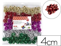 Étoile adhésive liderpapel fantaisie petit format largeur étoile 4cm coloris métallisé