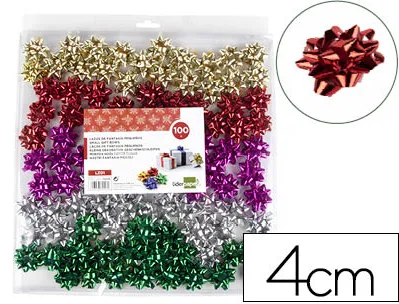 Étoile adhésive liderpapel fantaisie petit format largeur étoile 4cm coloris métallisé