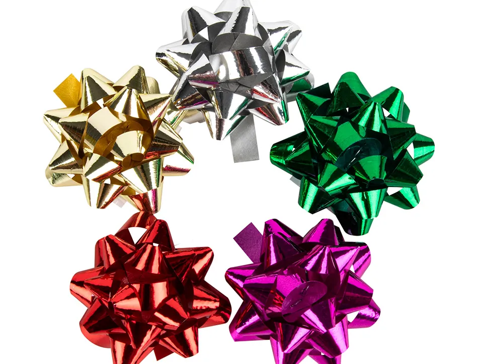Étoile adhésive liderpapel fantaisie petit format largeur étoile 4cm coloris métallisé