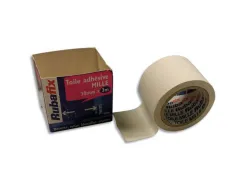 Toile adhésive rubafix mille toile coton plastifiée grand teint imperméable écriture possible 38mmx3m coloris blanc