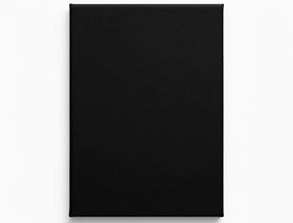 Toile noire sur chassis liderpapel 12p agrafee au dos 100% coton 46x61 cm 320g/m2 certifie fsc