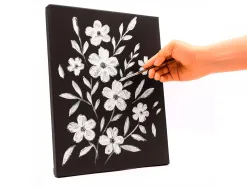 Toile noire sur chassis liderpapel 4p agrafee au dos 100% coton 22x33 cm 320g/m2 certifie fsc