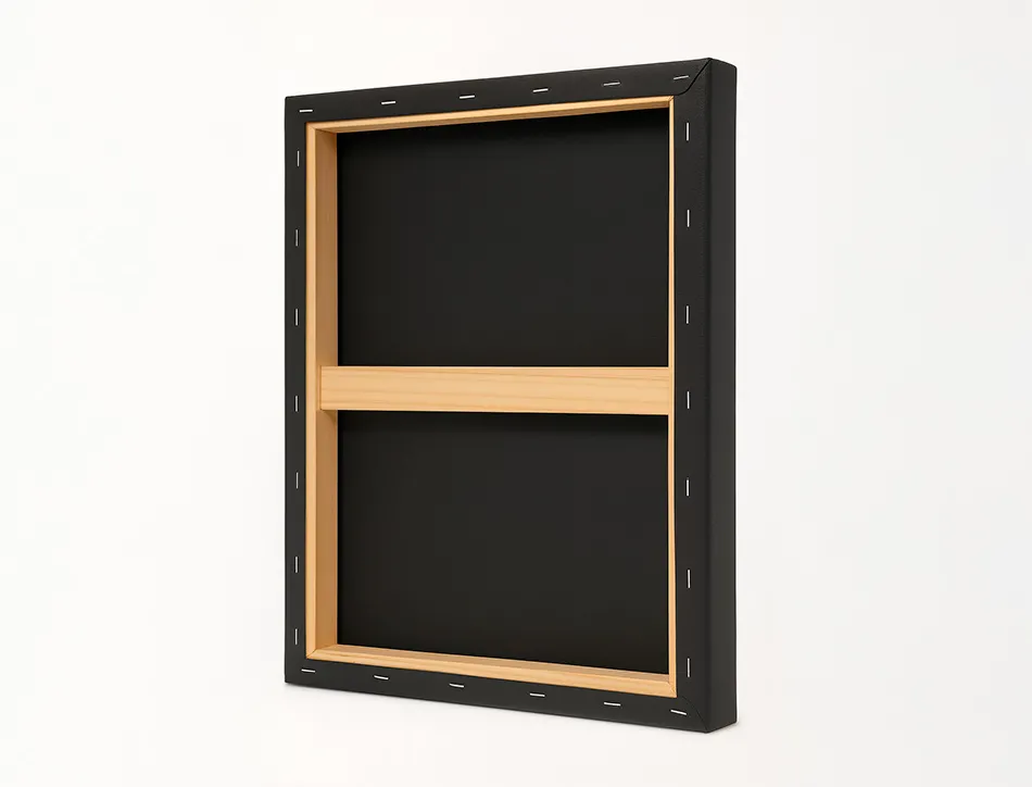 Toile noire sur chassis liderpapel 4p agrafee au dos 100% coton 22x33 cm 320g/m2 certifie fsc